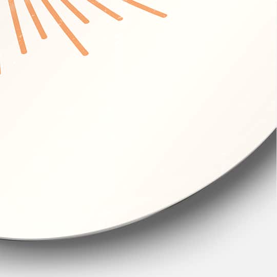 Designart - Minimalist Bright Shining Orange Sun Rays III